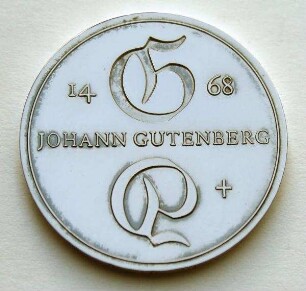 10-Mark-Stück zum 500. Todestag von Johannes Gutenberg