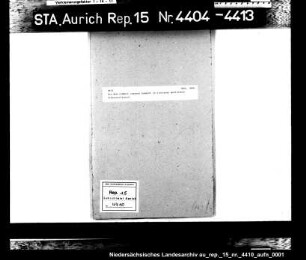 Die dem Jiddelt Janssen Eckhoff in Victorbur gestattete Schankwirtschaft
