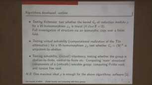 Zariski density and computing with infinite linear groups