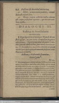 Dialogus XI. Vestitus & deambulatio matutina