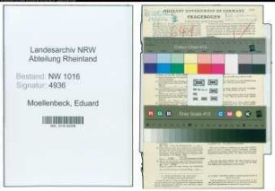 Entnazifizierung Eduard Moellenbeck , geb. 26.06.1910 (Beamter)
