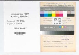 Entnazifizierung Arnold Heinz, geb. 18.04.1913 (Landwirt)