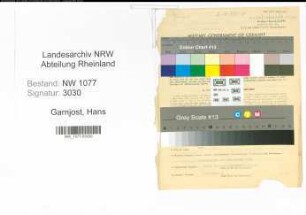 Entnazifizierung Hans Garnjost , geb. 31.07.1910 (Polizist)