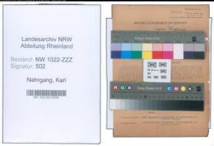 Entnazifizierung Karl Nahrgang , geb. 21.03.1895 (Faerber)