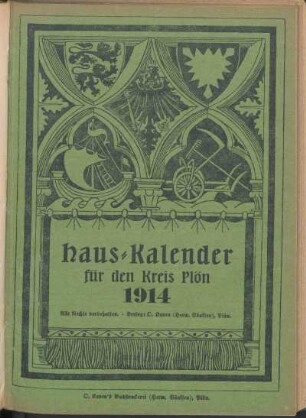 1914: Hauskalender für den Kreis Plön