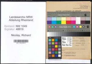 Entnazifizierung Richard Nicolay , geb. 13.04.1900 (Haendler)