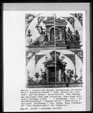 Architectura, oder Bauung der Antiquen auss dem Vitruvius, woellches sein funff Colummen orden ... — Architekturentwurf