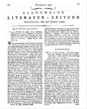 Platner, Ernst: Adversvs Sepvltvram In Aedibvs Sacris Oratio. - Lipsiae : Sommer, 1788