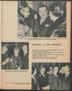 Agasajo a dos artistas