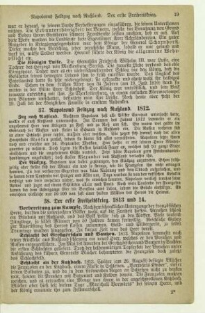 38. Der erste Freiheitskrieg. 1813 und 14