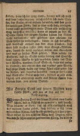 Wie Herzog Ernst mit seinen Rittern vom Lande ...