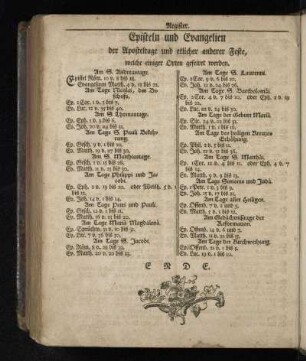 Episteln und Evangelien der Aposteltage und etlicher anderer Feste, welche einiger Orten gefeiret werden.
