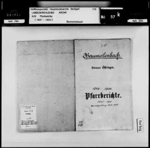 Baumerlenbach-Möglingen: Pfarrberichte und Pfarrbeschreibungen