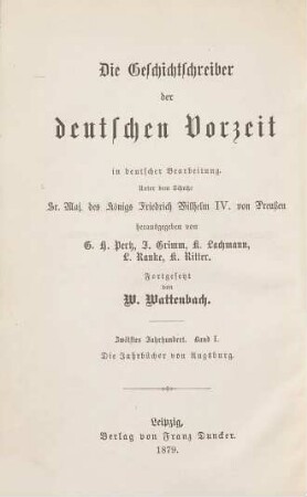 Die Jahrbücher von Augsburg