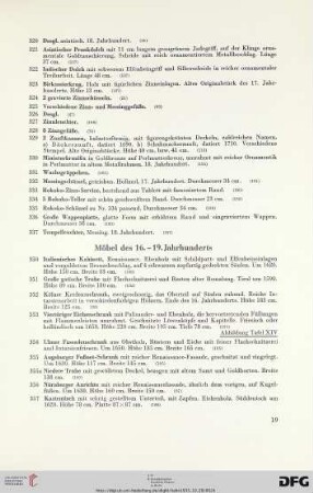 Möbel des 16.-19. Jahrhunderts (Nr.350-430)