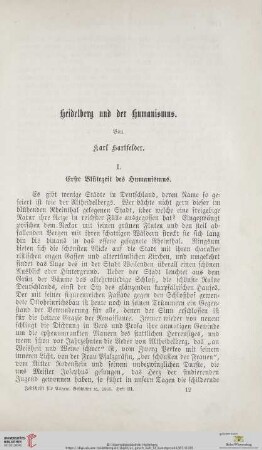 Heidelberg und der Humanismus, 1, Erste Blütezeit des Humanismus