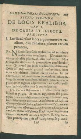 Cap. I. De Causa Et Effectu.