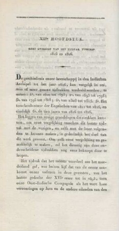 XIIde hoofdstuk. Kort overzigt van het tijdvak tusschen 1816 en 1826