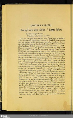 Drittes Kapitel. Kampf um den Sohn / Letzte Jahre