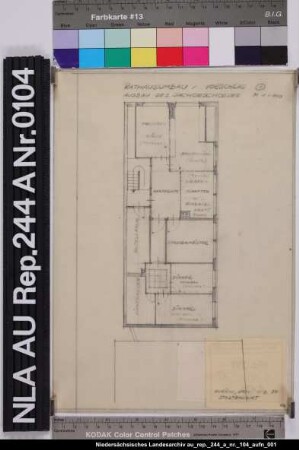 Grundriss zum Umbau des Rathauses in Aurich: Ausbau des Dachgeschosses