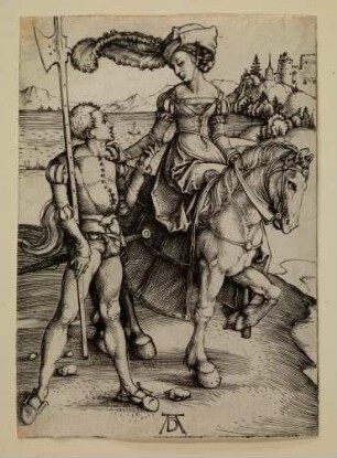 Das Fräulein zu Pferd und der Landsknecht