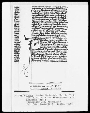Lateinische Bibelteile und Kommentare und anderes — Initiale F, Folio 30 verso