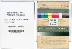 Entnazifizierung Helene Genneper , geb. 28.04.1922 (Kontoristin)