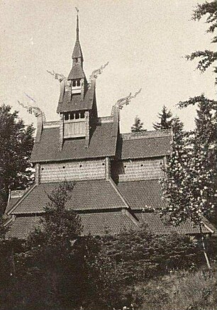 Bergen-Fantoft/Norwegen. Stabkirche