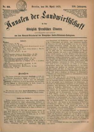 No. 35. Berlin, den 30. April 1873. XIII. Jahrgang.
