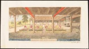 Landhaus, Nyon (Haus Schwebes, zahlreiche Varianten): Perspektivische Ansicht (Hof)
