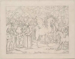 Zu Schillers "Pegasus im Joch", Blatt 3: Der gefesselte Pegasus unter Händlern