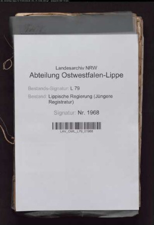 Regulierung der Landesgrenze zwischen dem Fürstentum (Amt) Paderborn und den Ämtern Schwalenberg, Schieder, Horn, Detmold, Band 5