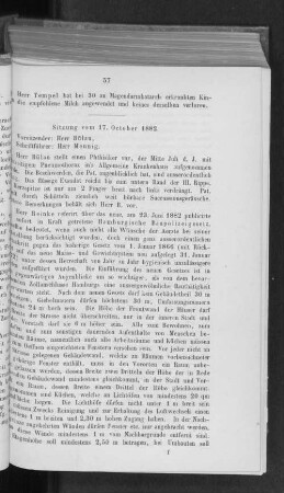 Sitzung vom 17. October 1882.