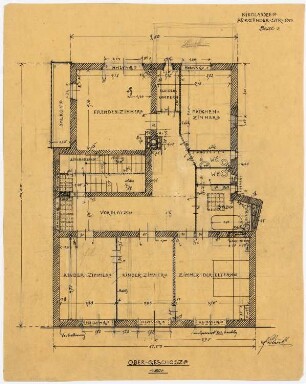 Einfamilienwohnhaus, Berlin-Nikolassee: Grundriss Obergeschoss 1:50