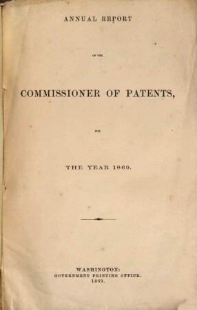 Annual report. 1869