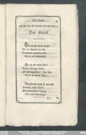 Der Greis.