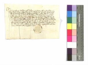 Luppold von Seldeneck: Schadloshaltung; Siegel: Luppold von Seldeneck.