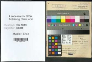 Entnazifizierung Erich Mueller , geb. 09.05.1920 (Wachtmeister)