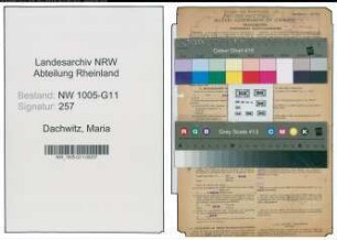 Entnazifizierung Maria Dachwitz , geb. 19.04.1899 (Kaufmann)