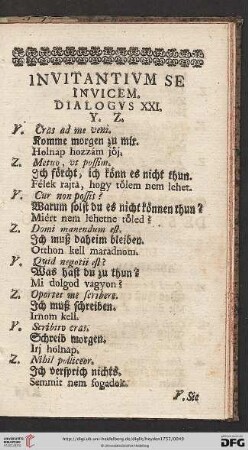 Dialogvs XXI.