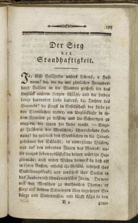 Der Sieg der Standhaftigkeit.