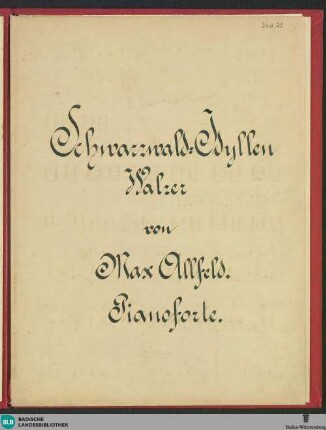 Schwarzwald-Idyllen - Don Mus.Ms.Ded. 29 : pf