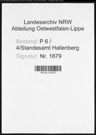 Namensverzeichnis Hallenberg, Todesfälle