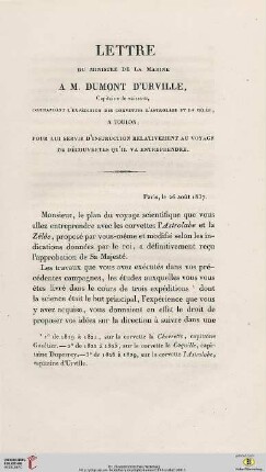 Lettre du ministre de la marine