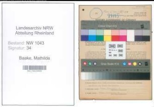 Entnazifizierung Mathilde Baake , geb. 04.06.1920 (Hausgehilfin)