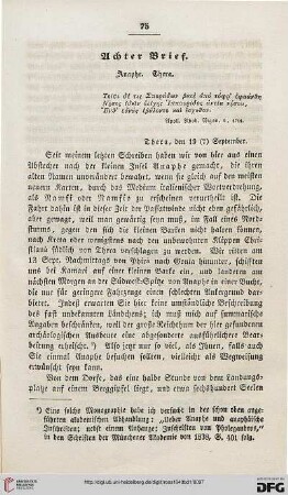 Achter Brief: Anaphe. Thera