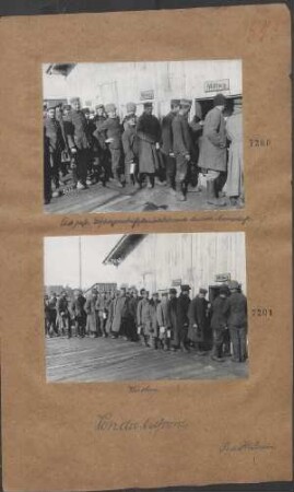 Aus ruß. Gefangenschaft zurückkehrende deutsche Mannschaft