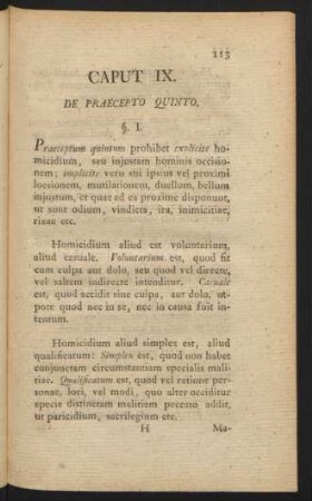 Caput IX. De Praecepto Quinto