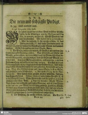 Die neun und sechzigste Predigt