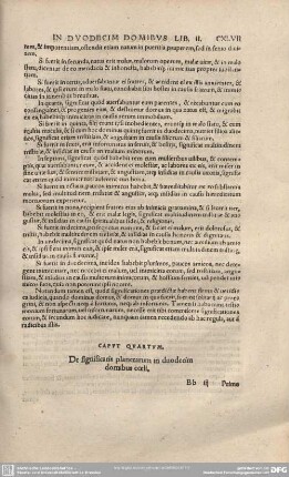 CAPUT QUADRUM: De significatis planetarum in duodecim domibus coeli.